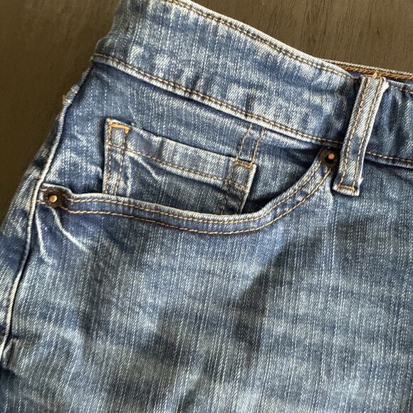 Torid Denim Feel The Fit Skirt Size 22 stretch 5 pocket jean blue - Picture 4 of 10